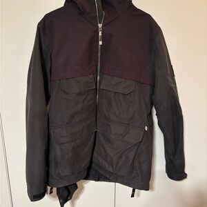 Burton Black and Dark Gray Hooded Jacket